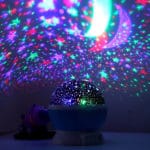 LED Rotating Star Projector Novelty Lighting Moon Sky Rotation Kids Baby Nursery Night Light AAA Battery Operated Emergency Lamp