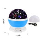 LED Rotating Star Projector Novelty Lighting Moon Sky Rotation Kids Baby Nursery Night Light AAA Battery Operated Emergency Lamp - Image 6