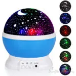 LED Rotating Star Projector Novelty Lighting Moon Sky Rotation Kids Baby Nursery Night Light Battery Operated Emergency Lamp - Image 2