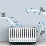 Large size Koala Tree Branches DIY Wall Decals Wall Sticker Nursery Vinyls Baby Wall Stickers Wall Art For Kids Rooms Mural J504