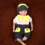 Latest Crochet Newborn Baby Photography Props Knitted Baby Hat Pants Costume Set Policeman Sailor Elf Outfit SG055 - Image 5