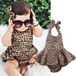Leopard Bodysuit Baby Clothing Cool Baby Girls Original Bloomer Suit Set Body Bebe jumpsuit Summer Style