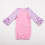 Long Sleeve Ruffled Infant Gown Personalized Ruffled Nightgowns Newborn girl take home outfit,baby pajama Sleeping Sack 0-24M - Image 3
