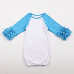 Long Sleeve Ruffled Infant Gown Personalized Ruffled Nightgowns Newborn girl take home outfit,baby pajama Sleeping Sack 0-24M - Image 5