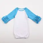 Long Sleeve Ruffled Infant Gown Personalized Ruffled Nightgowns Newborn girl take home outfit,baby pajama Sleeping Sack 0-24M - Image 5