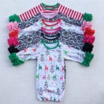 Long Sleeve Ruffled Infant Gown Personalized Ruffled Nightgowns Newborn girl take home outfit,baby pajama Sleeping Sack 0-24M - Image 6