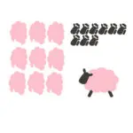 Lovely Sheep Wall Sticker Ice Cream Pattern Vinyl Wall Art Stickers Baby Kids Child Nursery Room Wall Decals Home Decoration - Image 3