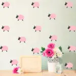 Lovely Sheep Wall Sticker Ice Cream Pattern Vinyl Wall Art Stickers Baby Kids Child Nursery Room Wall Decals Home Decoration - Image 4