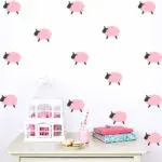 Lovely Sheep Wall Sticker Ice Cream Pattern Vinyl Wall Art Stickers Baby Kids Child Nursery Room Wall Decals Home Decoration - Image 5