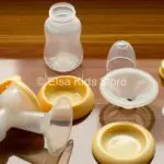 Manual Breast Pump Feeding Pump Baby Milk Silicon PP Material BPA Free With Milk Bottle Yellow White 160ml - Image 6