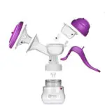 Manual Massaging Breast Pump Silica Gel BPA Free Big Suction Breast Milk With Milk Bottle Nipple Function Breast Pumps 2 Colors - Image 2