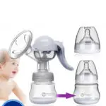 Manual Massaging Breast Pump Silica Gel BPA Free Big Suction Breast Milk With Milk Bottle Nipple Function Breast Pumps 2 Colors