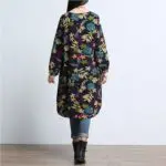 Maternity Clothes For Pregnant Dress Spring Autumn Fashion Long Sleeve Linen Printed  Maternity Dress For Pregnancy Clothing W11 - Image 3