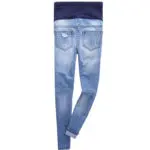 Maternity Clothing Autumn Straight Jeans Painted Pregnant Trousers Ripped Hole  Pregnancy Jeans	Belly Pants Maternity Overalls - Image 3