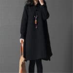 Maternity Dress Autumn Winter New Korean Style Loose Large Size Women Comfort Cotton Dress for Pregnant Women Vestidos YFQ195