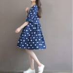 Maternity Dresses Loose Open Neck Half Sleeve Print Chiffon Dress Clothes For Pregnant Women 2016 Pregnancy Maternidad Vestidos - Image 2