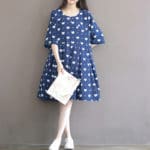Maternity Dresses Loose Open Neck Half Sleeve Print Chiffon Dress Clothes For Pregnant Women 2016 Pregnancy Maternidad Vestidos - Image 4