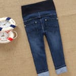Maternity Pants Cuffs Roll up hem capris maternity jeans capris belly pants summer maternity clothing Maternity Jeans 2017 New - Image 2