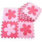 Meitoku Flower baby EVA foam play Puzzle mat / 10pcs/lot Interlocking floor mat,Each 30cmX30cmX1CM=12"X12" X3/8" - Image 4