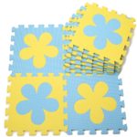 Meitoku Flower baby EVA foam play Puzzle mat / 10pcs/lot Interlocking floor mat,Each 30cmX30cmX1CM=12"X12" X3/8" - Image 5