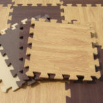 Meitoku baby EVA foam play Puzzle mat /9pcs wood Interlocking floor mat,Each 30cmX30cmX1CM=12"X12" X3/8" - Image 2
