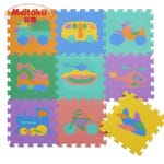 Meitoku baby EVA foam play Puzzle mat / Interlocking Transportation floor mat,Each 30cmX30cm=12"X12" 1cm Thick