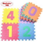 Meitoku baby EVA foam play Puzzle mat / Number 0 - 9  Interlocking floor mat,Each 30cmX30cmX1CM=12"X12" X3/8" - Image 2