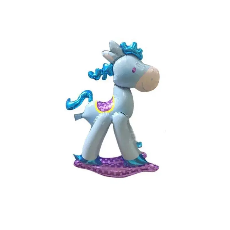 Mini 3D Horse foil balloons Inflatable toys birthday party decorations kids hobbyhorse air balloon baby shower party supplies - Image 3