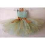 Mint Green wih Gold Shining Tutu Dress Glitter Gold Tutu Dresses For Birthday Outfit Halloween Costume Baby Tutu Baby Dresses - Image 4