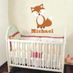 Modern Fox Wall Stickers Alphabet Personalized Name Decals Vinyl Wall Art Baby Nursery Stick Kids Rooms Home Decor Size 56x43cm - Image 3