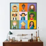 Modern World Children Print Poster Color Chinese India Africa Kids Wall Art Picture Baby Room Decor Canvas Oil Painting No Frame