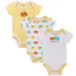 Mother Nest 3 Pieces/lot Fantasia Baby Bodysuit Infant Jumpsuit  Overall Short Sleeve Body Suit Baby Clothing Set Summer Cotton
