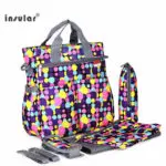 Mummy  baby diaper Bag changing Shoulder Handbag Maternity Mother Stroller Bag Multifunctiona 5 piece set bag For Mom free ship
