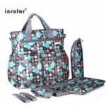 Mummy  baby diaper Bag changing Shoulder Handbag Maternity Mother Stroller Bag Multifunctiona 5 piece set bag For Mom free ship - Image 5