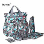 Mummy  baby diaper Bag changing Shoulder Handbag Maternity Mother Stroller Bag Multifunctiona 5 piece set bag For Mom free ship - Image 5