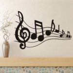 Music Note Sheet Music Art Wall Decal Baby Nursery Decor Vinyl Removable Hollow Out Mural Diy Wall Sticker For Kid Room Wall Art - Image 2