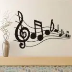 Music Note Sheet Music Art Wall Decal Baby Nursery Decor Vinyl Removable Hollow Out Mural Diy Wall Sticker For Kid Room Wall Art - Image 2
