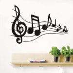 Music Note Sheet Music Art Wall Decal Baby Nursery Decor Vinyl Removable Hollow Out Mural Diy Wall Sticker For Kid Room Wall Art