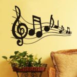 Music Note Sheet Music Art Wall Decal Baby Nursery Decor Vinyl Removable Hollow Out Mural Diy Wall Sticker For Kid Room Wall Art - Image 3
