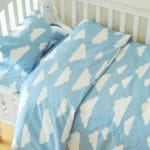 Gray Clouds Modern Baby Crib Nursery Set - Image 3