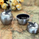 NEW ARRIVAL - Newborn Baby Keepsake / Family Gift Apple Shaped First Tooth and First Curl Boxes Metal Artcraft Trinket Box - Image 3