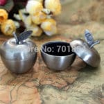 NEW ARRIVAL - Newborn Baby Keepsake / Family Gift Apple Shaped First Tooth and First Curl Boxes Metal Artcraft Trinket Box - Image 4