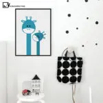 NICOLESHENTING Moon Cartoon Animal Giraffe Elephant Minimalist Art Canvas Poster Nursery Wall Picture Baby Kids Room Decoration - Image 3