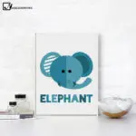 NICOLESHENTING Moon Cartoon Animal Giraffe Elephant Minimalist Art Canvas Poster Nursery Wall Picture Baby Kids Room Decoration - Image 5