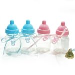 New 12PC Baby Shower Gift Bottle Blue Boy Pink Girl Baptism Christening Brithday Party Gift Favors Candy Box Bottle