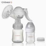 New 2017 Manual Breast Pump, Hospital Grade, Breast Feeding Suction Breastpump with Two Milk Bottle for Baby Breast Pumps - Image 2