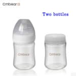 New 2017 Manual Breast Pump, Hospital Grade, Breast Feeding Suction Breastpump with Two Milk Bottle for Baby Breast Pumps - Image 3