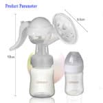 New 2017 Manual Breast Pump, Hospital Grade, Breast Feeding Suction Breastpump with Two Milk Bottle for Baby Breast Pumps - Image 5