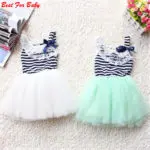 New Baby 0-2Y Girl Ball Gown Dress Lace+Cotton Material 3 Colors Summer Fashion