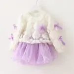 New  Baby Dresses Lace knee-length  Girl Clothes Dresses  Baby Jurkjes  Baby Girl Dress 6BY011 - Image 3